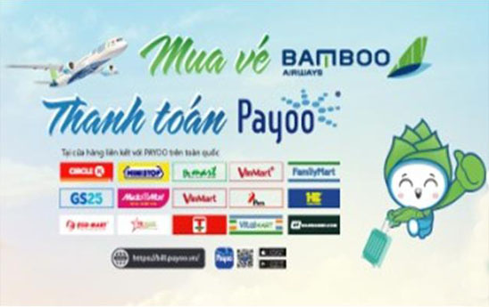 Thanh toán trả sau vé Bamboo Airways tại các kênh của Payoo