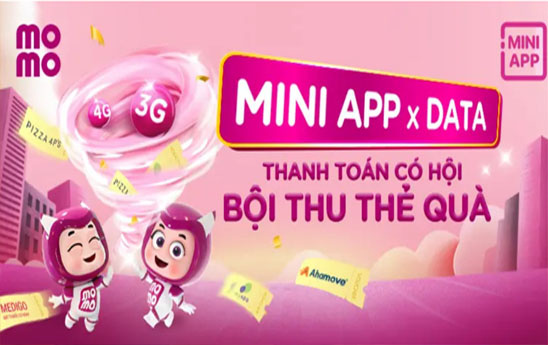Thanh toán từ Mini App trên MoMo bội thu thẻ quà