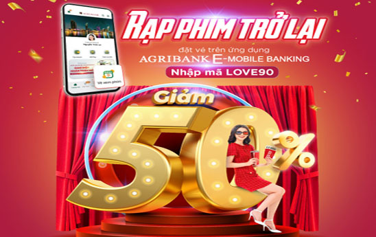 Ưu đãi đặt vé xem phim trên Agribank E-Mobile Banking và ví VNPAY