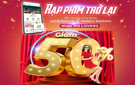 Ưu đãi đặt vé xem phim trên Agribank E-Mobile Banking và ví VNPAY