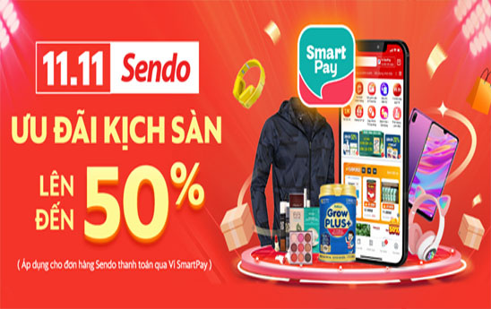 Ưu đãi tới 50% khi thanh toán qua SmartPay trên Sendo