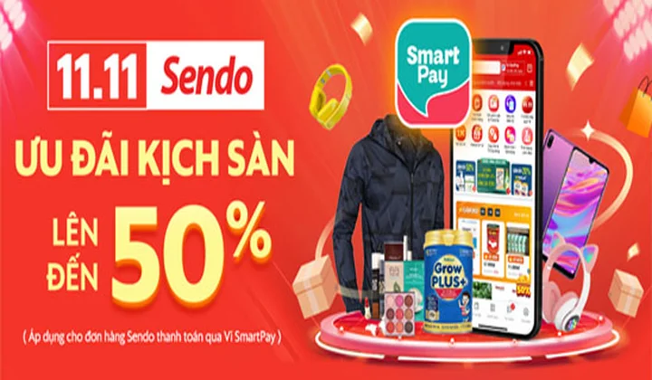 Ưu đãi tới 50% khi thanh toán qua SmartPay trên Sendo
