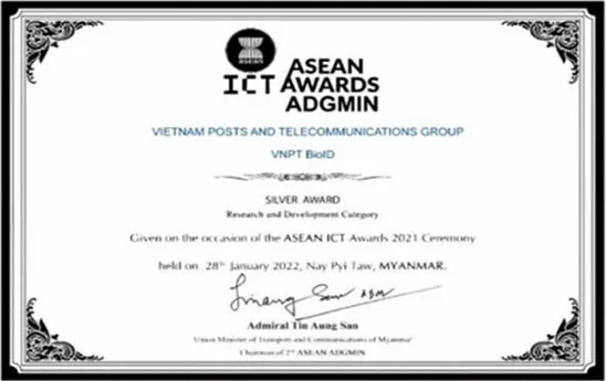VNPT BioID và vnEdu đạt giải Bạc tại ASEAN ICT Awards 2021