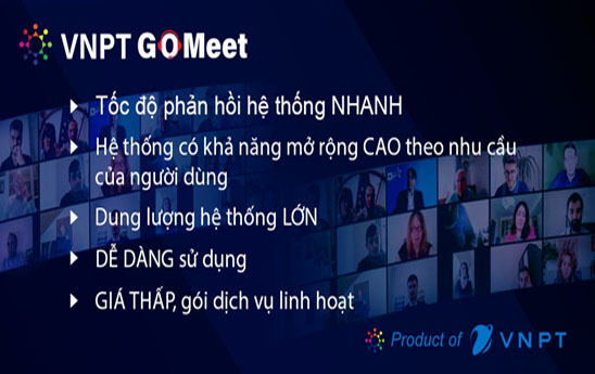 VNPT GoMeet - dịch vụ họp trực tuyến trên nền điện toán đám mây hàng đầu Việt Nam