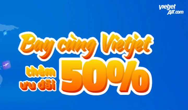 VNPT Pay “Bay cùng Vietjet, thêm ưu đãi 50%”