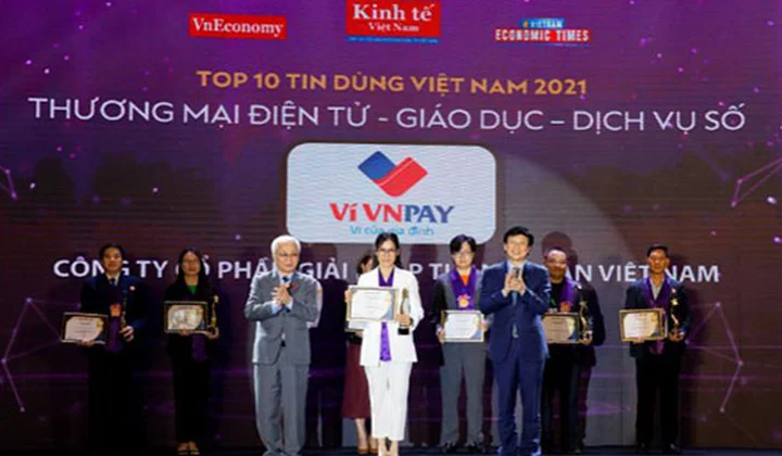 Ví VNPAY vinh dự lọt Top 10 Tin dùng Việt Nam 2021