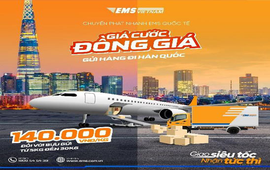 Vietnam Post ưu đãi đồng giá cước vận chuyển hàng hóa đi Hàn Quốc