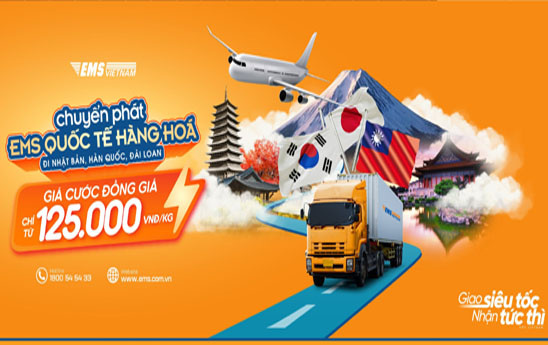 Vietnam Post ưu đãi giảm tới 40% khi gửi hàng đi tuyến Nhật Bản, Hàn Quốc, Đài Loan