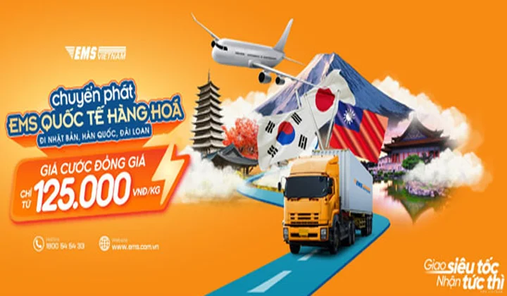 Vietnam Post ưu đãi giảm tới 40% khi gửi hàng đi tuyến Nhật Bản, Hàn Quốc, Đài Loan