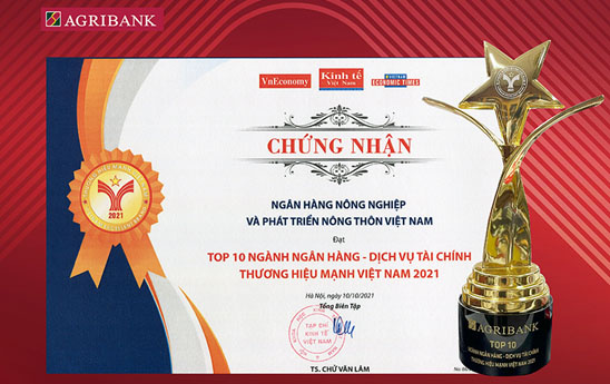 Agribank - TOP10 Thương hiệu Mạnh Việt Nam năm 2021