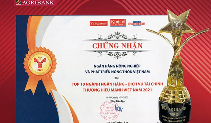 Agribank - TOP10 Thương hiệu Mạnh Việt Nam năm 2021