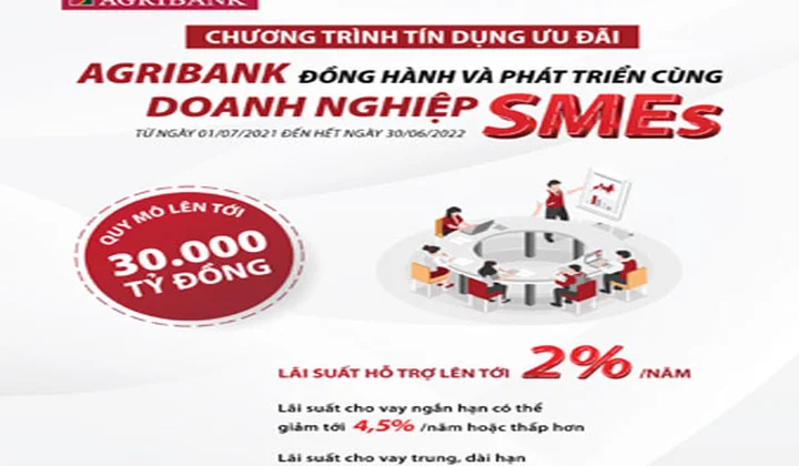 Agribank tiếp tục dành 30.000 tỷ đồng để đồng hành và phát triển cùng doanh nghiệp SMEs