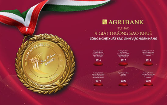 Agribank với 9 Giải thưởng Sao Khuê và hành trình chuyển đổi số