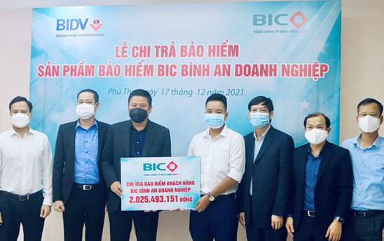 BIC chi trả quyền lợi bảo hiểm “Bình an doanh nghiệp" cho khách hàng