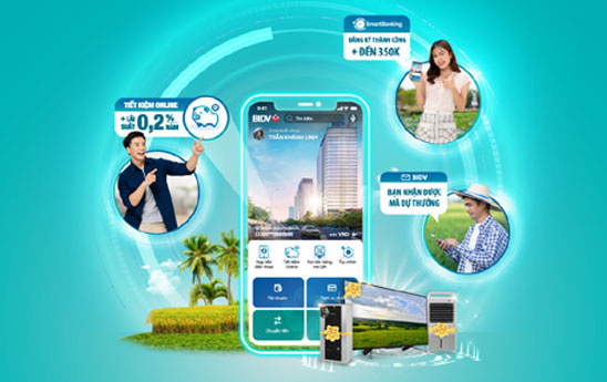 BIDV khuyến mãi giao dịch online tại khu vực Đồng bằng sông Cửu Long