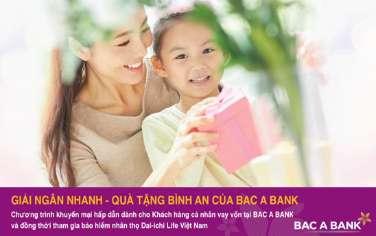 BacABank khuyến mãi khách hàng vay vốn có tham gia bảo hiểm nhân thọ