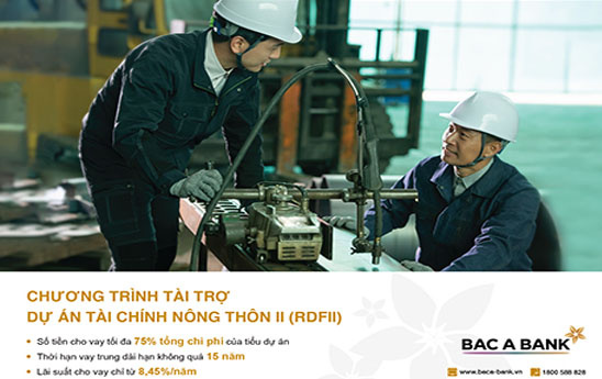 BacABank tham gia cho vay từ dự án tài chính nông thôn II