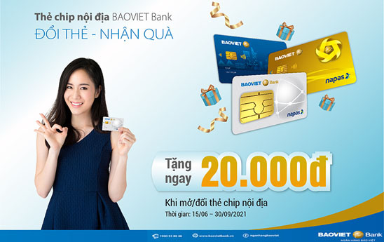 BaoVietBank khuyến mãi “Đổi thẻ nhận quà”
