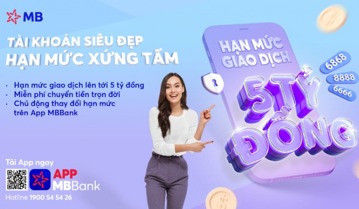 Chủ động thay đổi hạn mức giao dịch dễ dàng trên App MBBank