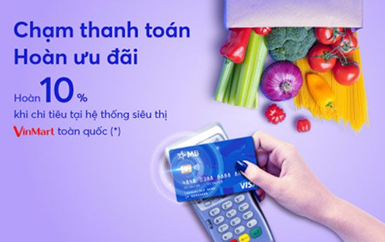 Chủ thẻ MB Visa nhận ưu đãi khi mua sắm