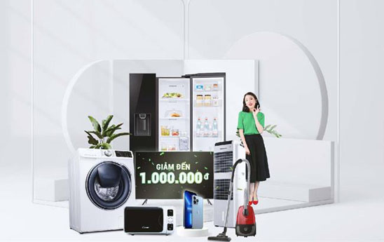 Chủ thẻ Vietcombank được giảm giá đến 1 triệu đồng khi mua sắm tại Nguyễn Kim