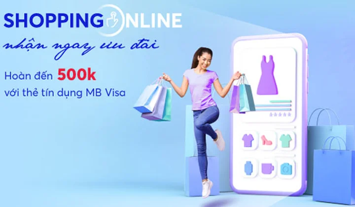 Chủ thẻ tín dụng MB Visa nhận ưu đãi