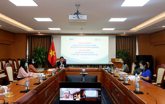 DIV họp song phương và tọa đàm trực tuyến với Tổng Công ty Bảo hiểm tiền gửi Philippine