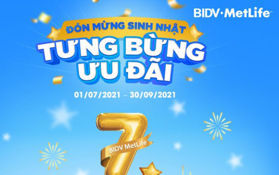 Đón mừng sinh nhật - Tưng bừng ưu đãi với BIDV MetLife