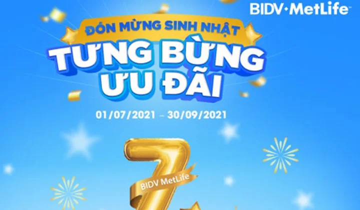 Đón mừng sinh nhật - Tưng bừng ưu đãi với BIDV MetLife