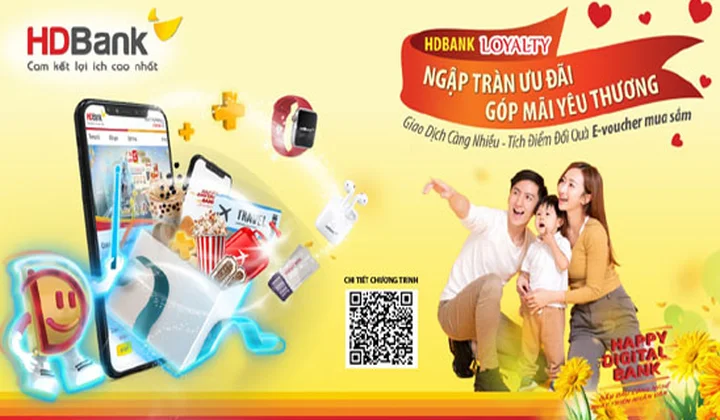 Giao dịch trực tuyến, tích điểm đổi quà hấp dẫn cùng HDBank Loyalty
