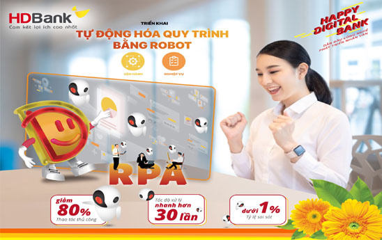 HDBank đẩy mạnh chuyển đổi số với công nghệ tự động hoá RPA