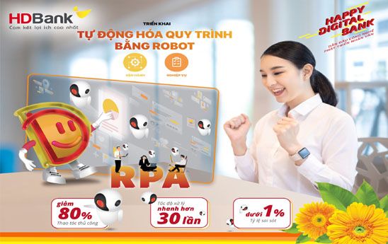 HDBank đẩy mạnh chuyển đổi số với công nghệ tự động hoá RPA