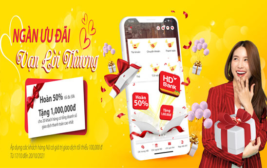 HDBank gửi “Ngàn ưu đãi - Vạn lời thương” đến khách hàng nữ