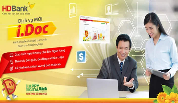 HDBank triển khai dịch vụ I.Doc chuyển chứng từ trực tuyến