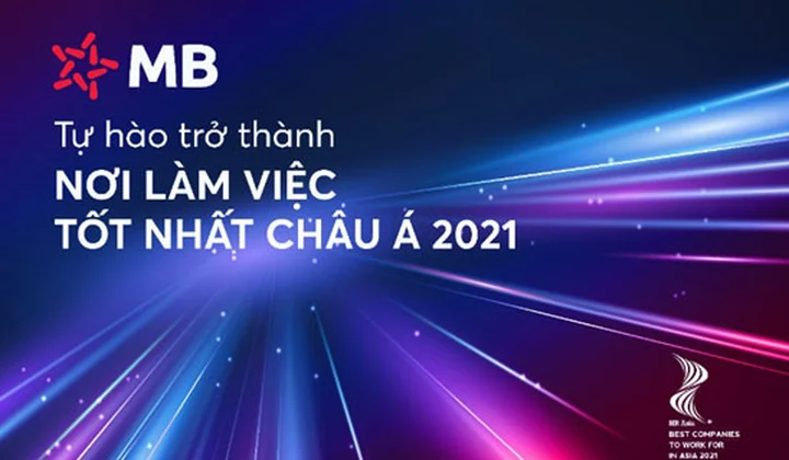 HR Asia vinh danh MB “Nơi làm việc tốt nhất châu Á” năm 2021