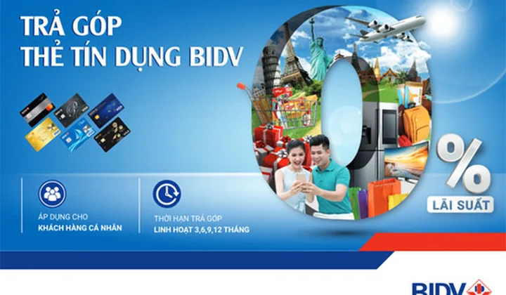 Hoàn ngay phí trả góp khi thanh toán bằng thẻ BIDV