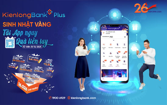Kienlongbank khuyến mại Trải nghiệm Mobile Banking mới