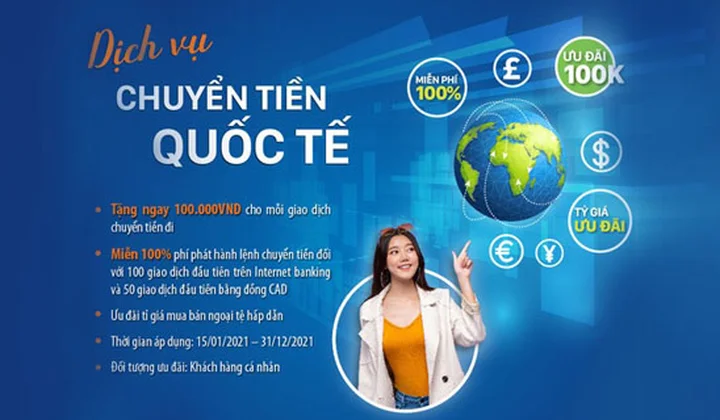 LienVietPostBank dành nhiều ưu đãi hấp dẫn cho khách hàng chuyển tiền quốc tế