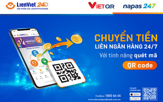 LienVietPost Bank ra mắt dịch vụ chuyển tiền nhanh qua mã QR