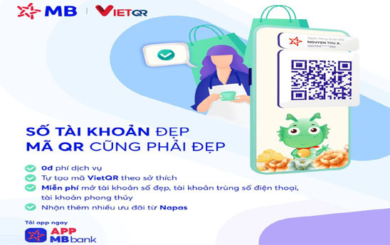 MB tiên phong triển khai tính năng tự tạo và thanh toán VietQR không tiền mặt