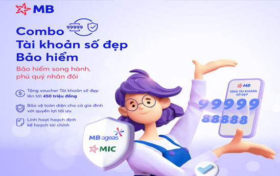 MB triển khai chương trình ưu đãi combo Bảo hiểm - Tài khoản số đẹp