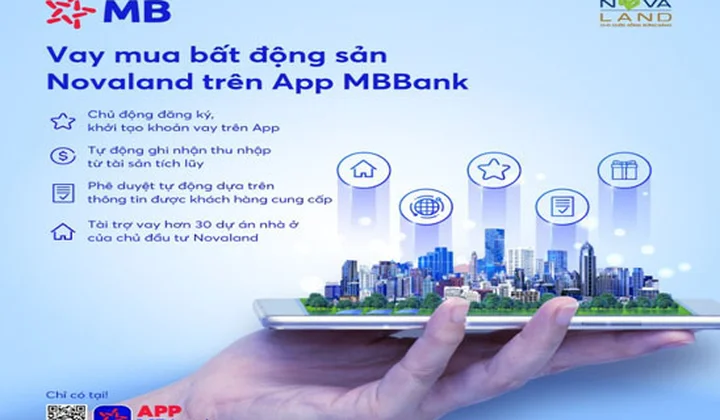 MB triển khai phê duyệt vay mua nhà dự án Novaland trên App MBBank