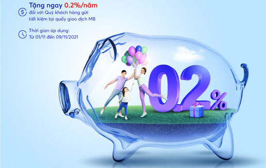 MB ưu đãi khách hàng gửi tiết kiệm có kỳ hạn