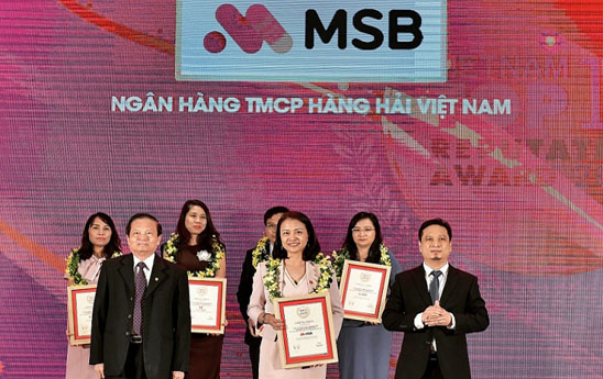 MSB vào Top 10 Ngân hàng tư nhân uy tín nhất Việt Nam