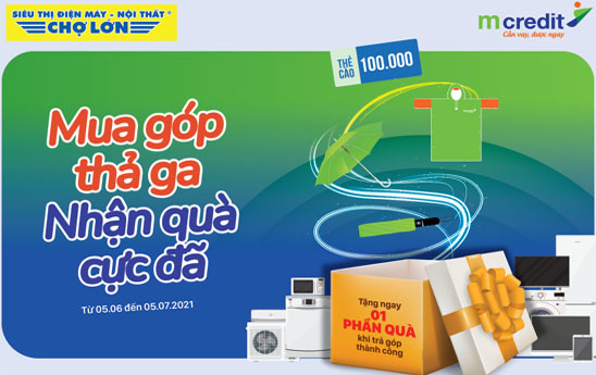 Mcredit khuyến mãi "Mua góp thả ga - Nhận quà cực đã"