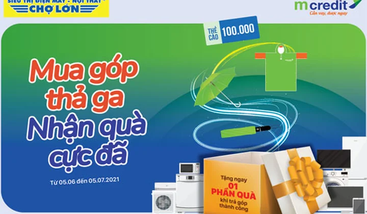 Mcredit khuyến mãi "Mua góp thả ga - Nhận quà cực đã"