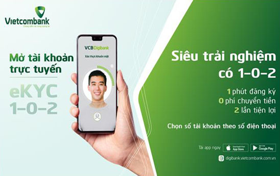 Mở tài khoản Vietcombank hoàn toàn trực tuyến