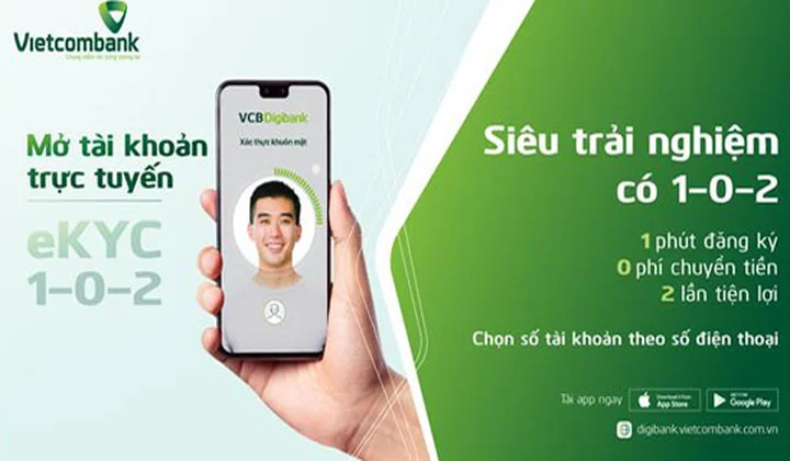 Mở tài khoản Vietcombank hoàn toàn trực tuyến