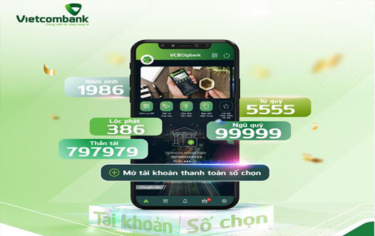 Mở tài khoản thanh toán số chọn trên VCB Digibank