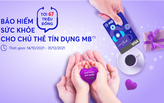 Nhận gói bảo hiểm sức khỏe khi chi tiêu bằng thẻ tín dụng MB
